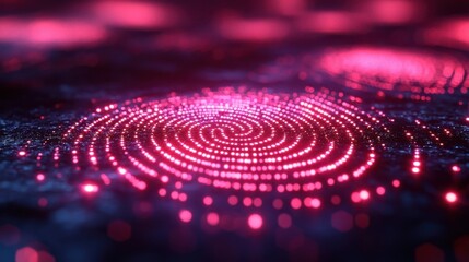 Futuristic Fingerprint Scan - Digital Security and Biometric Authentication.