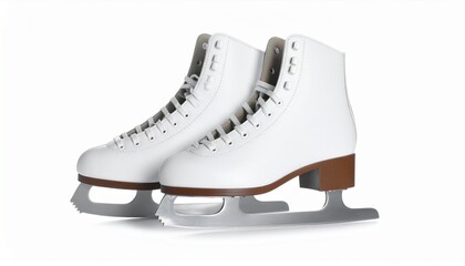 白色のフィギュアスケートの靴