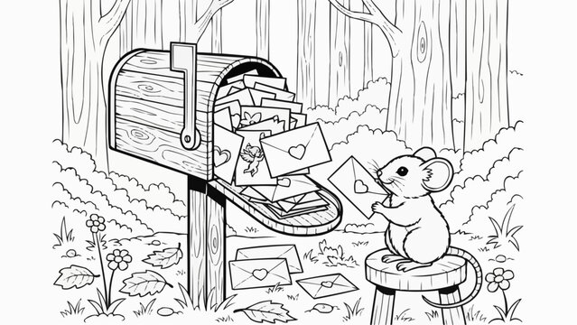 mailbox drawing for kids
