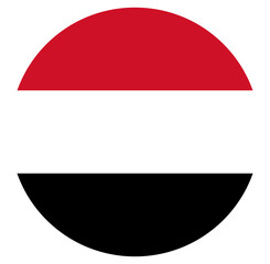 button flag of Yemen icon vector illustration 