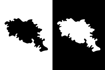 Armenia Map Icon. Contrasting Black and White Vector Design