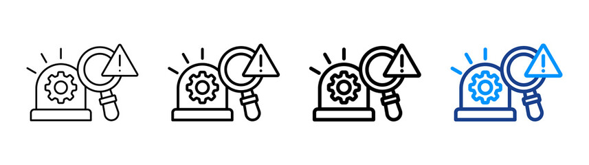 Incident Management Icon Different Style Outline Collection Set