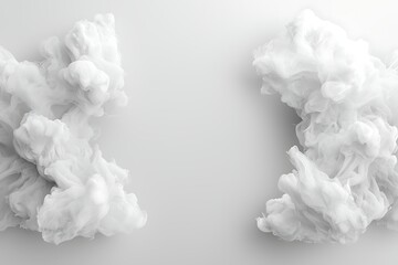 Fototapeta premium Soft White Clouds on a Minimalistic Background with Light and Airy Atmosphere