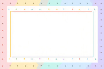 Blank stationery page with pastel dotted border.