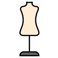 female mannequin isolated on white