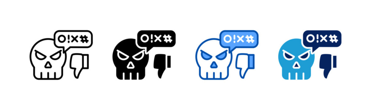 haters icon set multiple style collection