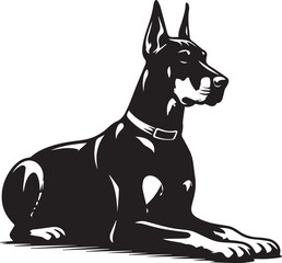 Dobermann Dog Vector	