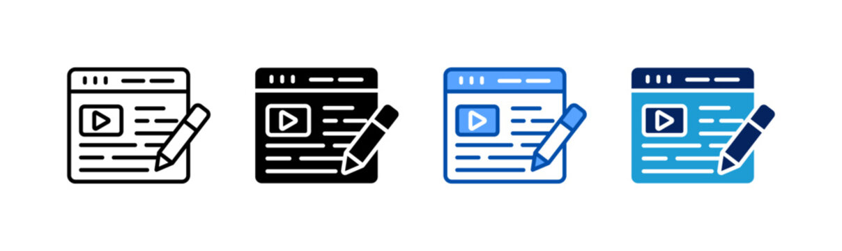 blog icon set multiple style collection