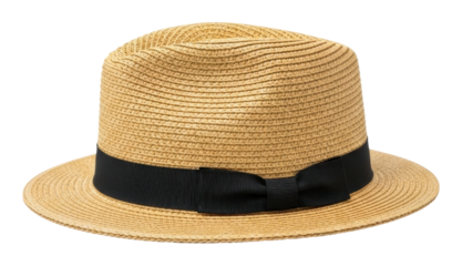 Wearing a stylish straw hat outdoors fashion accessory bright day isolated on transparent background
