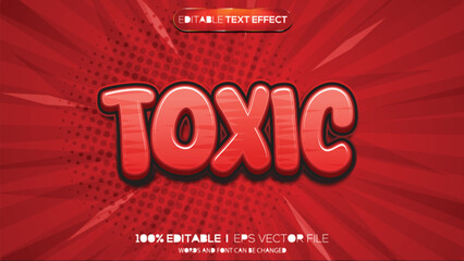 3d text effect toxic theme