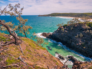 Cliffs and Ocean at Noosa Headland