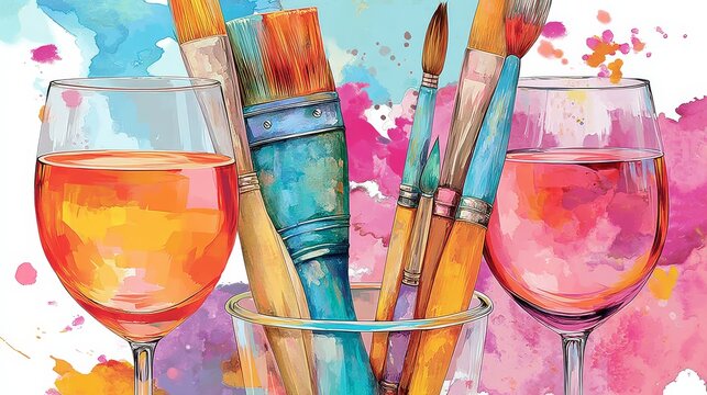 Promoting sip and paint deals with a fun and creative atmosphere.