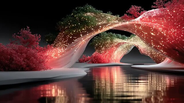 Christmas Dreamlike Interwoven Light Scene