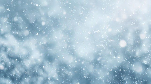 雪が舞う冬の幻想的な青い背景素材