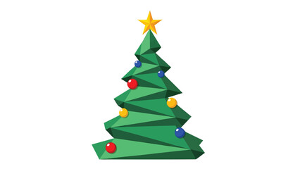 Fototapeta premium Geometric Christmas Tree Festive Holiday Decoration