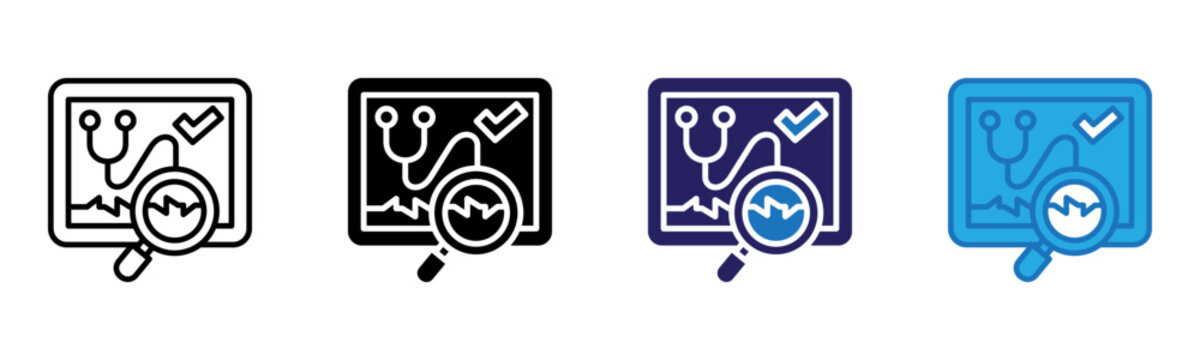 Diagnostic Icon Multi Style Vector Illustration