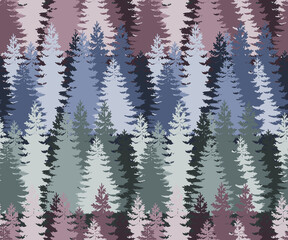 Layered Pine Forest Seamless Pattern 13
