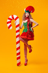 Obraz premium Candy Cane Fantasy Elf