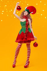 Obraz premium Christmas Elf Girl