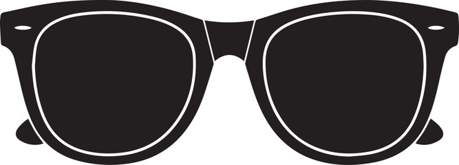 Sunglass or sunglasses icon silhouette vector black on a white background