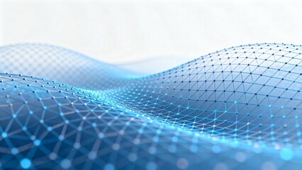 Blue digital wave network pattern