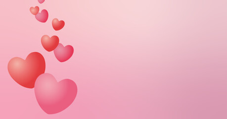 ハートをあしらった背景素材。/ Heart-patterned background material.