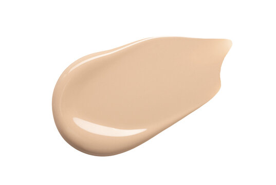 cosmetic smear of foundation cream on a transparent background