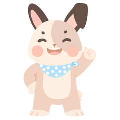 Rabbit Standing Laughing and Giving Thumbs Up