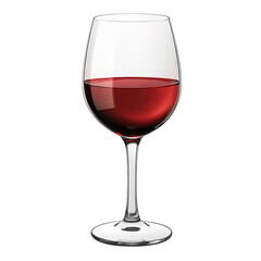 Fototapeta premium A beautifully crafted wine glass filled with rich red wine. elegantly placed on a clean surface. with soft natural light illuminating the scene. creating a warm and inviting atmosphere perfect for gat