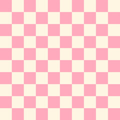 Cute pink and white gingham seamless pattern. Best for background, fabric, textile. 