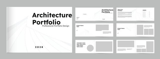 Modern Minimalist Architecture Portfolio Template Design