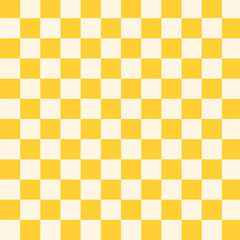 Cute yellow and white gingham seamless pattern. Best for background, fabric, textile. 