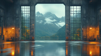 Create a minimalist industrial depiction of boiler