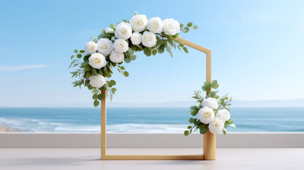 Minimalist arch makes serene statement against ocean backdrop