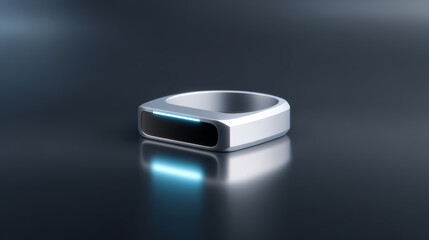 Sleek metal gadget shines brightly, futuristic and promising
