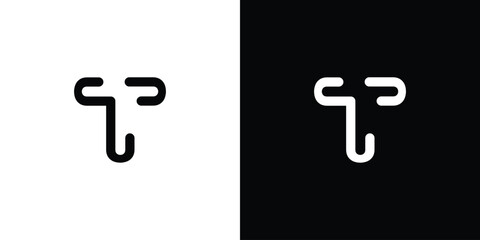 Modern and unique T initials logo design