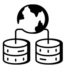 A line style icon showing big data