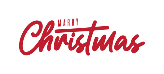 Merry Christmas Handwritten Lettering  Decoration