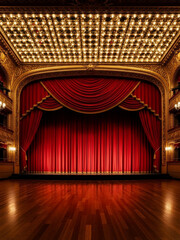 豪華な舞台ステージ、写真素材、劇場