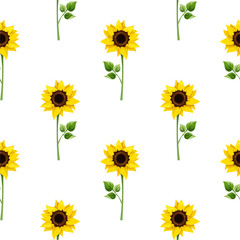 Flower vector seamless pattern illustration floral background 
