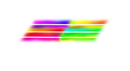 Abstract Colorful Glitch Gradient Bar Overlay Modern Design Isolated on Transparent Background