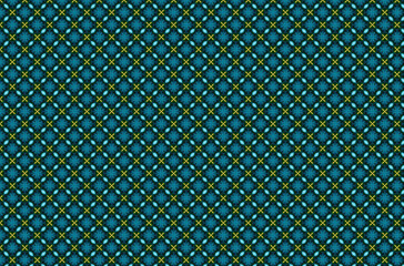 Abstract geometric star cross shape background with blue yellow colors seamless pattern texture