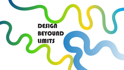 Obraz premium Abstract Background with Wavy Gradient Lines for Background Design.