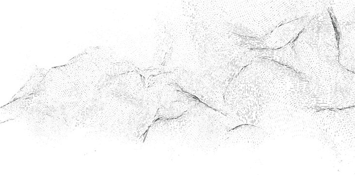 Abstract topographic map lines forming undulating terrain with dots topography