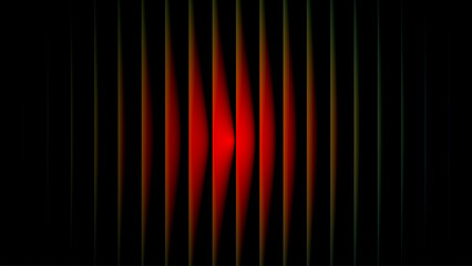 Abstract Dark Gradient Background with Vertical Light Stripes and Soft Glow in Multicolor Neon Tones. 