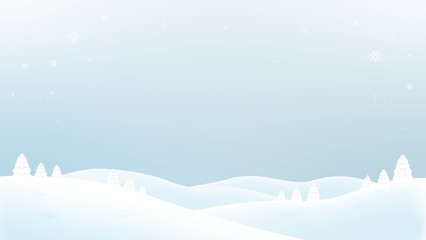 Winter landscape with snow