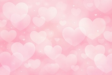 淡いピンクのハート抽象バレンタイン背景/Soft Pink Abstract Heart Valentine Background