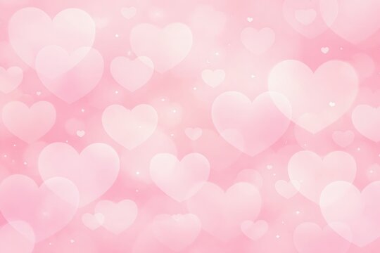 淡いピンクのハート抽象バレンタイン背景/Soft Pink Abstract Heart Valentine Background