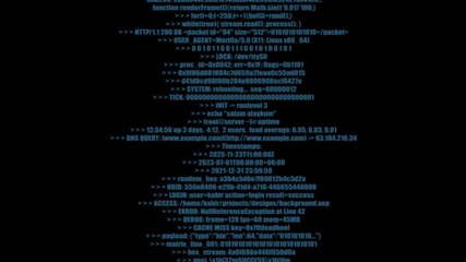 Encrypted programming security hacking code animation. Typing cyan java script code on black screen. Hacker code running down a computer screen terminal. - Powered by Adobe