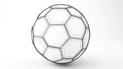 Obraz premium Soccer ball outline on white background perfect for sports and design projects